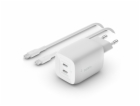 Belkin Dual Netzladegerät 65W PD USB-C + 2m Cable WCH013v...