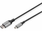 DIGITUS 8K DisplayPort Cable 1.4 60Hz, mini DP/DP, Alu bl...