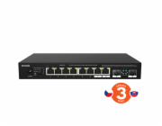 Tenda TEM2010F - 8x 2.5G RJ45 + 2x 2.5G SFP port, VLAN, MAC 16K, ochrana 6kV, propustnost 50 Gb/s