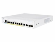 Cisco switch CBS350-8FP-2G-EU (8xGbE,2xGbE/SFP combo,8xPoE+,120W,fanless) - REFRESH