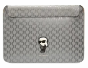 Karl Lagerfeld Saffiano Monogram Ikonik Computer Sleeve 14" Silver Stylové pouzdro určené pro notebook/tablet. Precizní provedení a stylový vzhled jsou přednostmi výrobků Karl Lagerfeld. Značkové pou