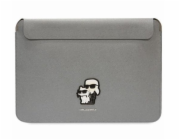 Karl Lagerfeld Saffiano Karl and Choupette Computer Sleeve 14" Silver Nové