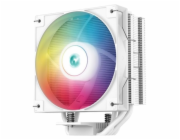 DEEPCOOL chladič AG400 ARGB / 120mm fan ARGB / 4x heatpipes / PWM / pro Intel i AMD / bílý