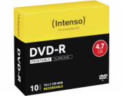 INTENSO DVD-R Slim Case 4,7GB PRINT 10ks
