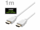 DELTACO Kabel HDMI 2.1 M/M 1m, 8K Ultra High, bílý