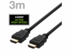 DELTACO Kabel HDMI 2.1 M/M 3m, 8K Ultra High, černý