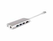 LMP USB-C mini Dock 8-port - Silver Aluminium