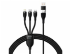 Kabel USB 3v1 Baseus Flash Series 2, USB-C + micro USB + ...