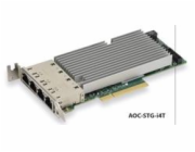 SUPERMICRO AOC-STG-I4T Quad 10Gb/s RJ45, PCI-E 3.0 8x  (8GT/s) Card, LP