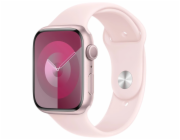 APPLE Watch Series 9 GPS 45mm Pink Aluminium Case with Light Pink Sport Band - M/L