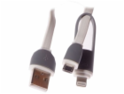 Libox micro USB + lightning adaptér USB kabel, 2A, 1m (LB...