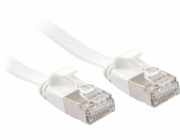 Lindy Flat Patchcord Cat.6A, U/FTP, bílý, 1m (47541)