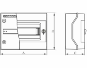 Elektro-Plast 1x4 přisazený modulární rozváděč IP65 RH-4Z/B (36/06)