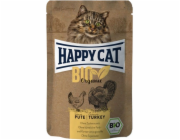 Happy Cat Bio Bio, vlhké krmivo pro dospělé kočky, kuřecí a krůtí maso, 85g, sáček