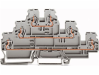 Wago 3-úrovňová svorkovnice 2,5 mm2 šedá (870-551)