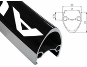 ALEXRIMS AT490 silniční ráfek 700x28 děr CNC strana černá (ALX-AT49028)