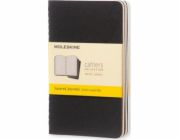 Moleskine Sada 3 MOLESKINE Cahier Journal P (9x14cm) mřížkovaný, 64 stran, černý