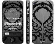 Nexgen Skins Nexgen Skins - Sada skinů pro pouzdro s 3D efektem iPhone 4 / iPhone 4S (Tribal Tungsten 3D) univerzální