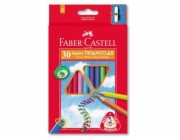 Faber-Castell Jumbo trojúhelníkové pastelky 30 barev + ořezávátko Faber-Castell Kartonové balení (116530 FC)