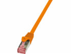 LogiLink Patchcord CAT6, S/FTP, PIMF, 0,25 m, oranžový (C...