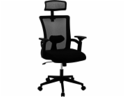 Kancelářská židle Techly Otočná kancelářská židle Techly, odvětrávaná zádová opěrka, opěrka hlavy