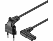 Goobay napájecí kabel Rohový EURO rádiový napájecí kabel CEE 7/16 - IEC 320 C7 0,5m (56588)