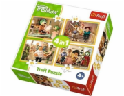 Trefl Puzzle 4v1 Treflik family - Přípravy na ples