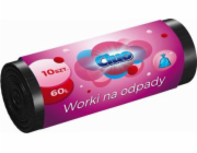 Sponky Cluo LDPE pytle na odpad 60l černá 10/rol