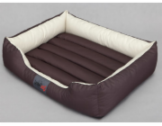 HOBBYDOG Comfort Bed - Hnědá s L krémem