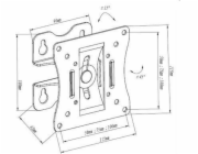 Art ART DRŽÁK PRO LED/LCD TV 10-27 15KG CV-25 nastavitelný OEM vertikální/horizontální