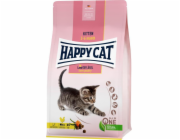 Happy Cat Kitten Farm Poultry, suché krmivo, pro koťata ve věku 2-6 měsíců, drůbež, 1,3 kg, sáček