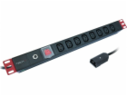 Techly Rack Power Strip 1U 8x C13 Socket C14 Kabel pro UP...