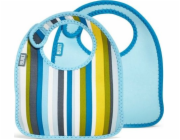 Built Mess Mate Baby Blue Stripe Bib 2 ks.