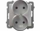 Ospel Double Modular Socket Silver JAKO OSPEL