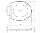 Sedátko WC REVET s potiskem 42,7×36x4 cm