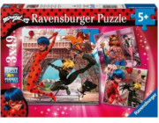 Puzzle Ravensburger 3x49 dílků Zázračná beruška a kočka Noir