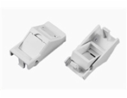 Modul neosazený 1x RJ45, 22,5x45 mm s prachovkou úhlový