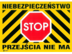 ANRO Výstražná značka Danger Stop Zákaz průjezdu 250 x 35...