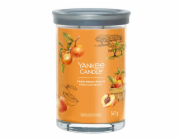 Svíčka ve skleněném válci Yankee Candle, Čerstvá farmářská broskev, 567 g