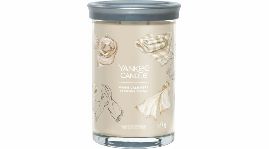 Svíčka ve skleněném válci Yankee Candle, Hřejivý kašmír, 567 g