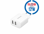 Intenso Power Adapter W24AA 2x USB-A 24W              white