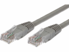 Cat.6 RJ45 UTP měděný patch cord kabel, 5m. šedá