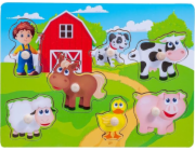 Smily Play Dřevěné farmářské puzzle Smily Play 7 ks