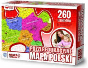 ZACHEM Výukové puzzle, 260 dílků. Mapa Polska (ZACH0062)