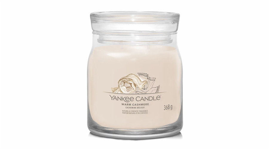 Svíčka ve skleněné dóze Yankee Candle, Hřejivý kašmír, 368 g