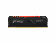 Kingston FURY Beast/DDR4/8GB/3600MHz/CL17/1x8GB/RGB/Black