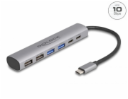 Delock 6 portový rozbočovač USB se 4 x zásuvkami USB Typu-A a se 2 x zásuvkami USB Type-C™