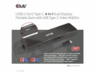 Club 3D dokovací stanice USB-C 3.2 Gen1 6in1 Hub 1x USB-C...