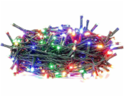 LED vánoční řetěz, 12 m, venkovní i vnitřní, multicolor, časovač