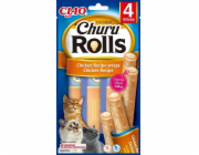 INABA Churu Rolls Chicken recipe wraps - pamlsek pro kočky - 4x10 g